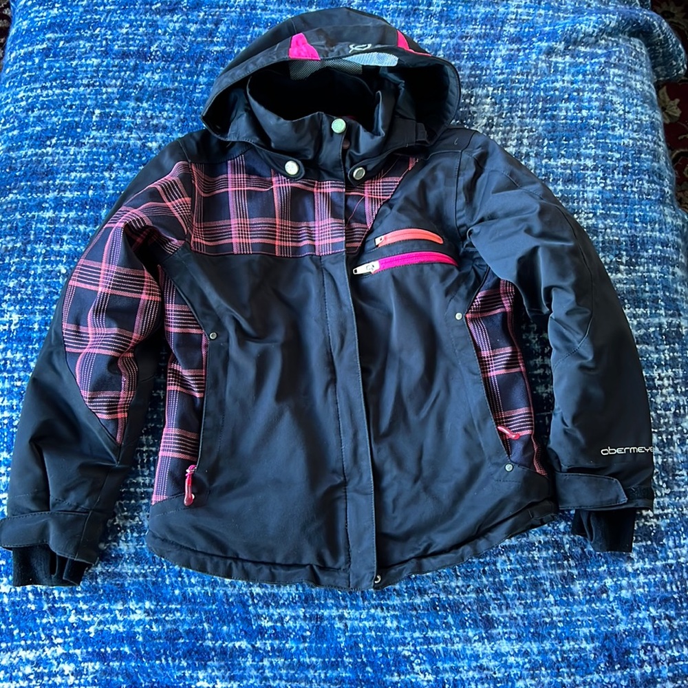 Obermeyer 8 Juniors ski jacket pink plaid